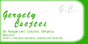 gergely csejtei business card